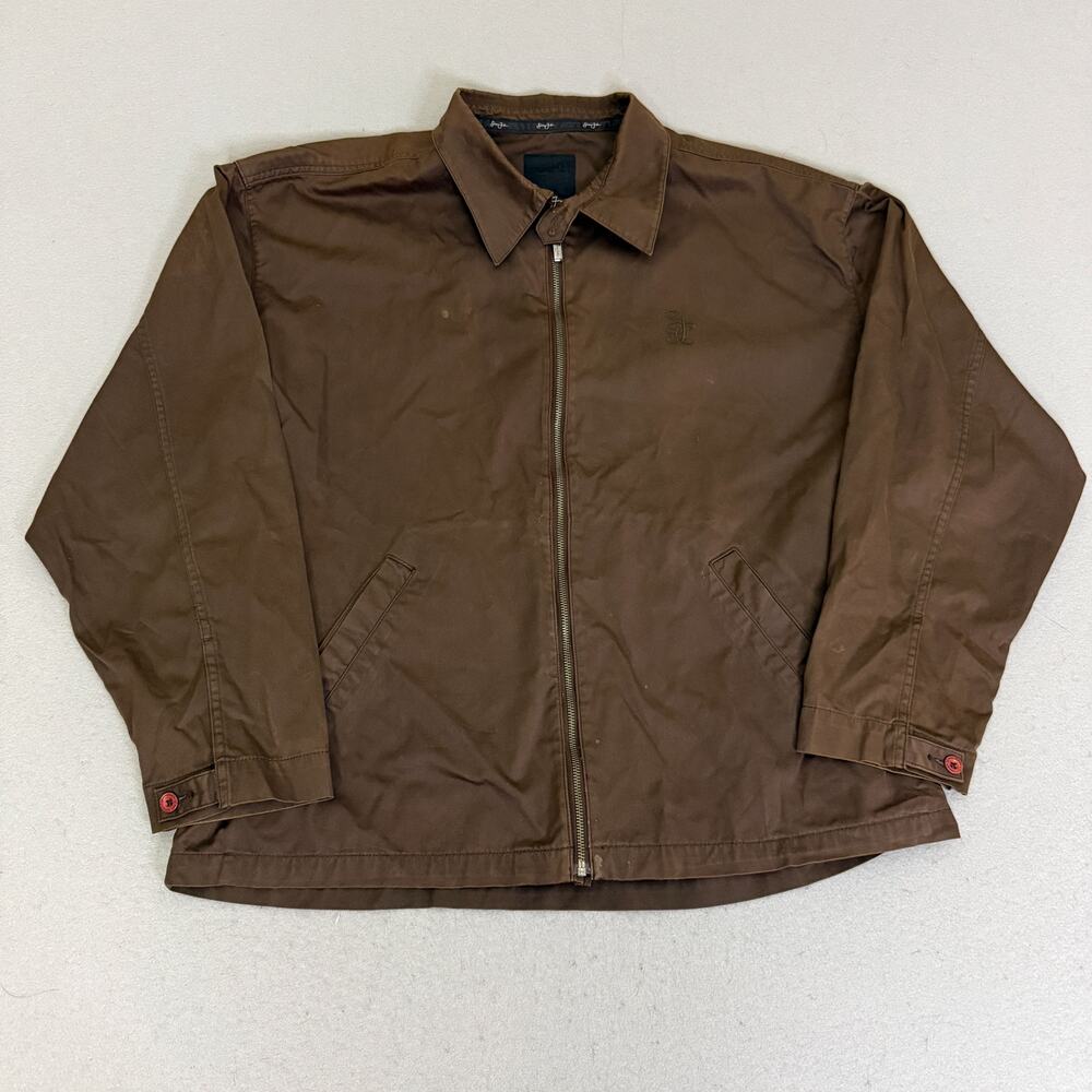Sean John Brown Cotton Zip Jacket Embroidered Logo XXL Hong Kong